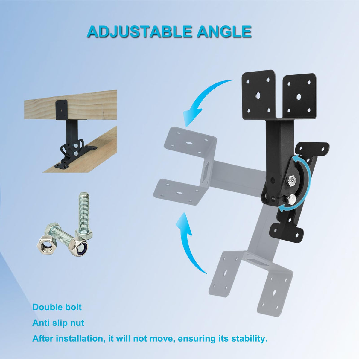 Wpbhk adjustable saddle bracket 0-180 degrees for versatile beam direction