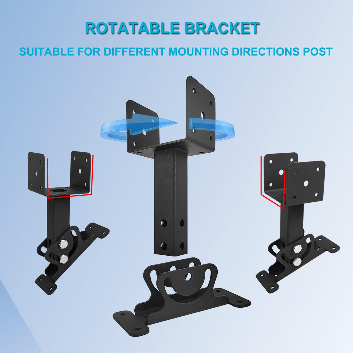 Wpbhk heavy-duty roof mount brackets in black finish withstand outdoor weather