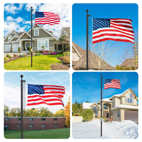 Wphold flag pole kit flag-in-pack highlights included 3x5 American flag and vibrant colors.