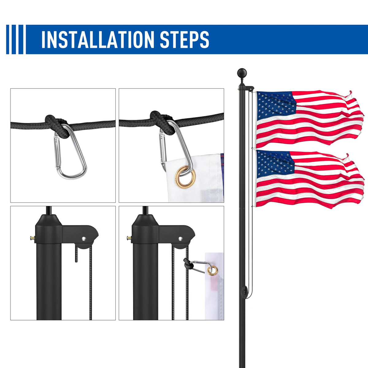 Wphold flag pole kit wind-resistant design promises dependable performance in gusty conditions.