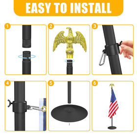 Wphold detailed golden eagle topper adds timeless prestige to flags.