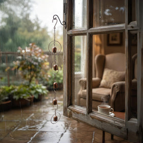 WQAPVHBG eaves hanging rain chain decorates the house edge with melodic notes