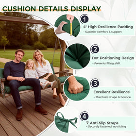 WQlittuK cushion with 4-inch padding supports back and hips during long sessions.