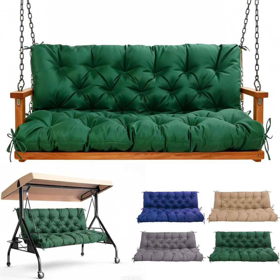 WQlittuK 60x40 porch swing cushion on outdoor furniture with waterproof protection.