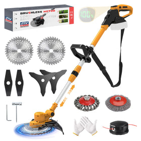 WQZXRTHY electric weed wacker foldable design for compact storage.