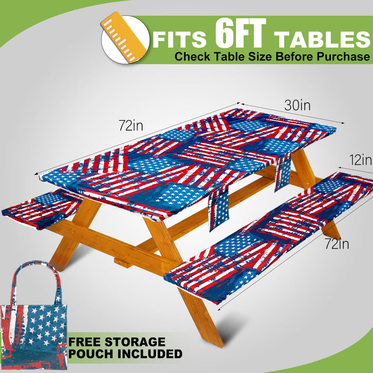 Wrakus bench cover on a 72x12 bench, shielding seating from spills.