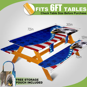 Wrakus bench cover 72x12 fitted on benches for outdoor dining