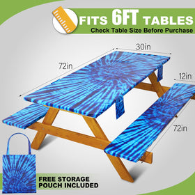 Wrakus bench covers protect benches during camping and backyard meals