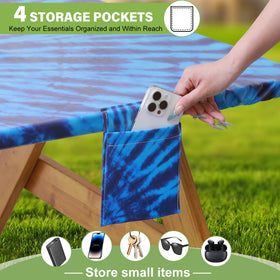 Wrakus elastic-edge fit prevents shifting in windy outdoor settings