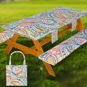 Wrakus fitted picnic table cover on a 6 ft table for a clean, protected surface.