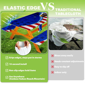 Wrakus oil- and water-resistant tablecloth cleans quickly