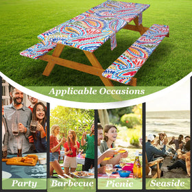 Wrakus outdoor tablecloth in use during camping and picnics enhances setup convenience.