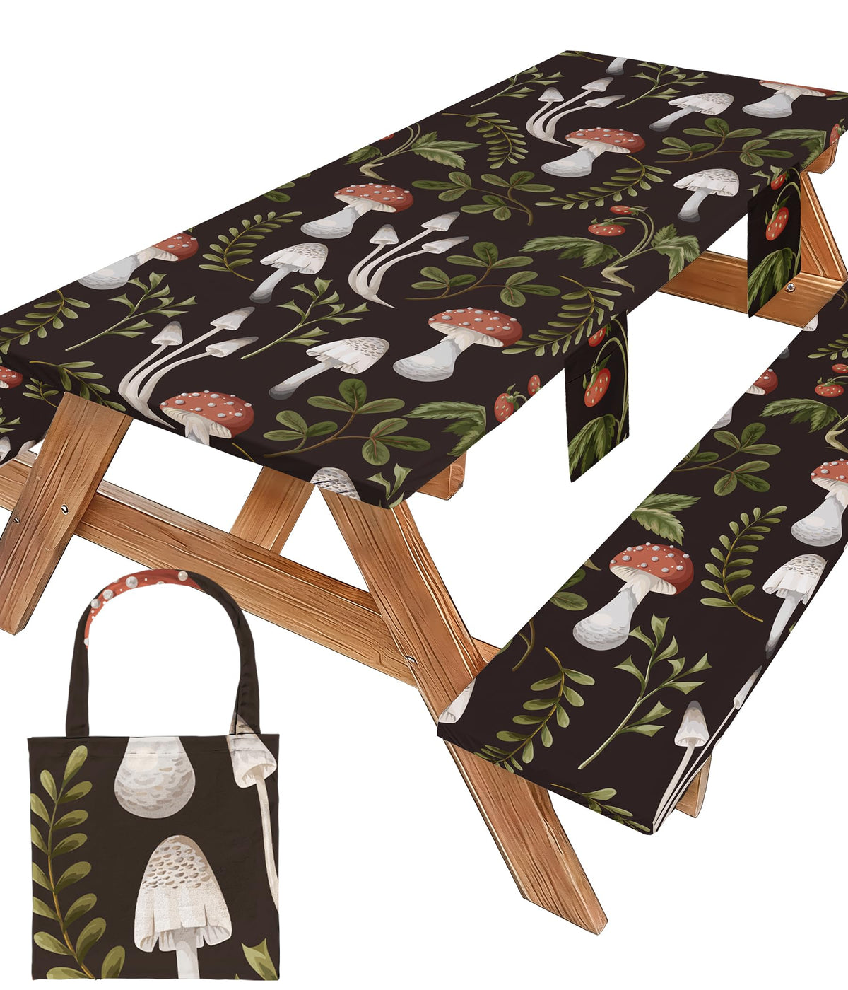 Wrakus picnic table cover 72x30 with waterproof surface for outdoor meals.