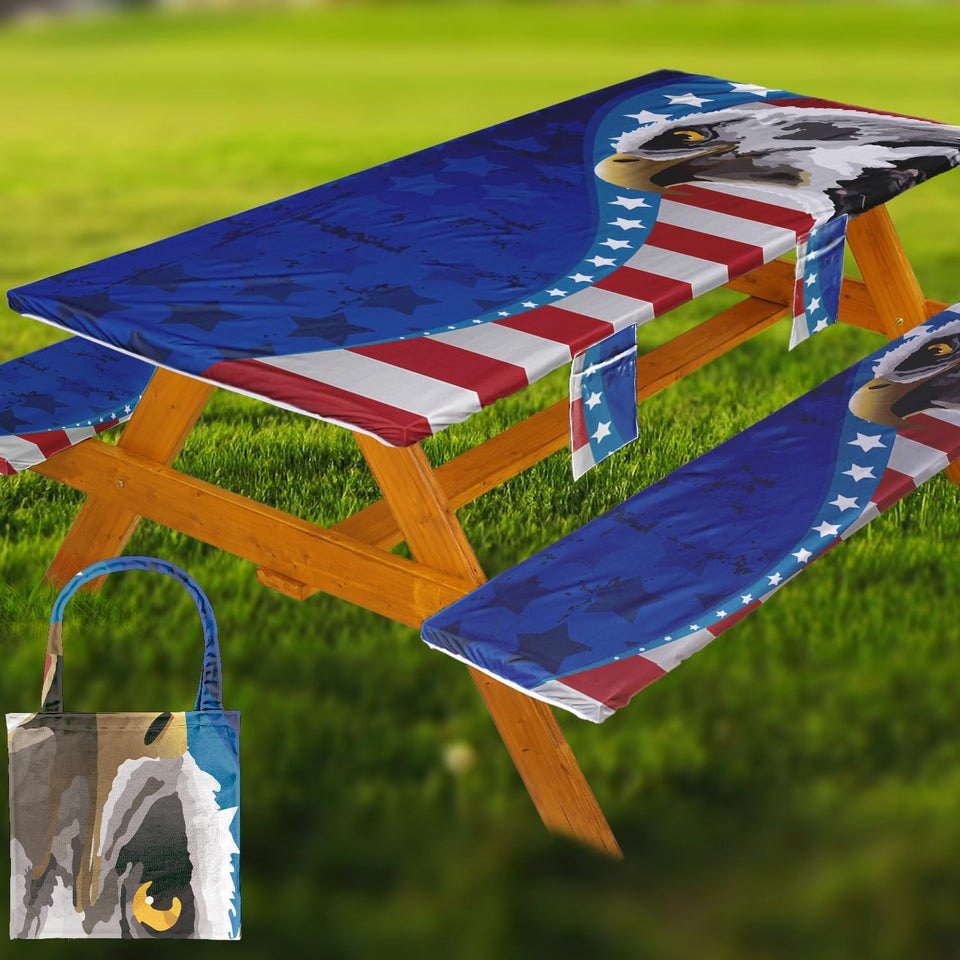 Wrakus picnic table cover 72x30 protecting a standard table from spills and stains