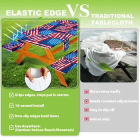 Wrakus tablecloth with storage pockets for napkins and small items.