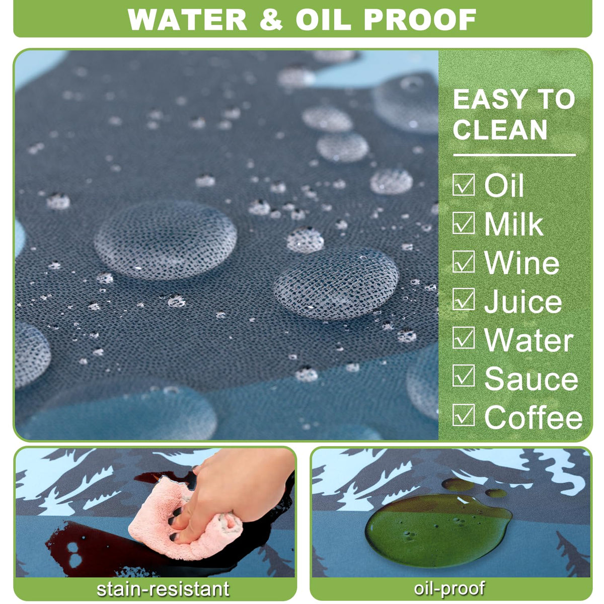 Wrakus waterproof picnic cloth protects surfaces and cleans easily