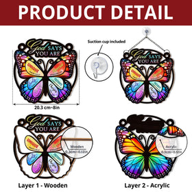 Wrappiness acrylic wings provide a vivid stained-glass look in sunlight