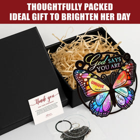 Wrappiness hanging chain and suction cup enable versatile display options