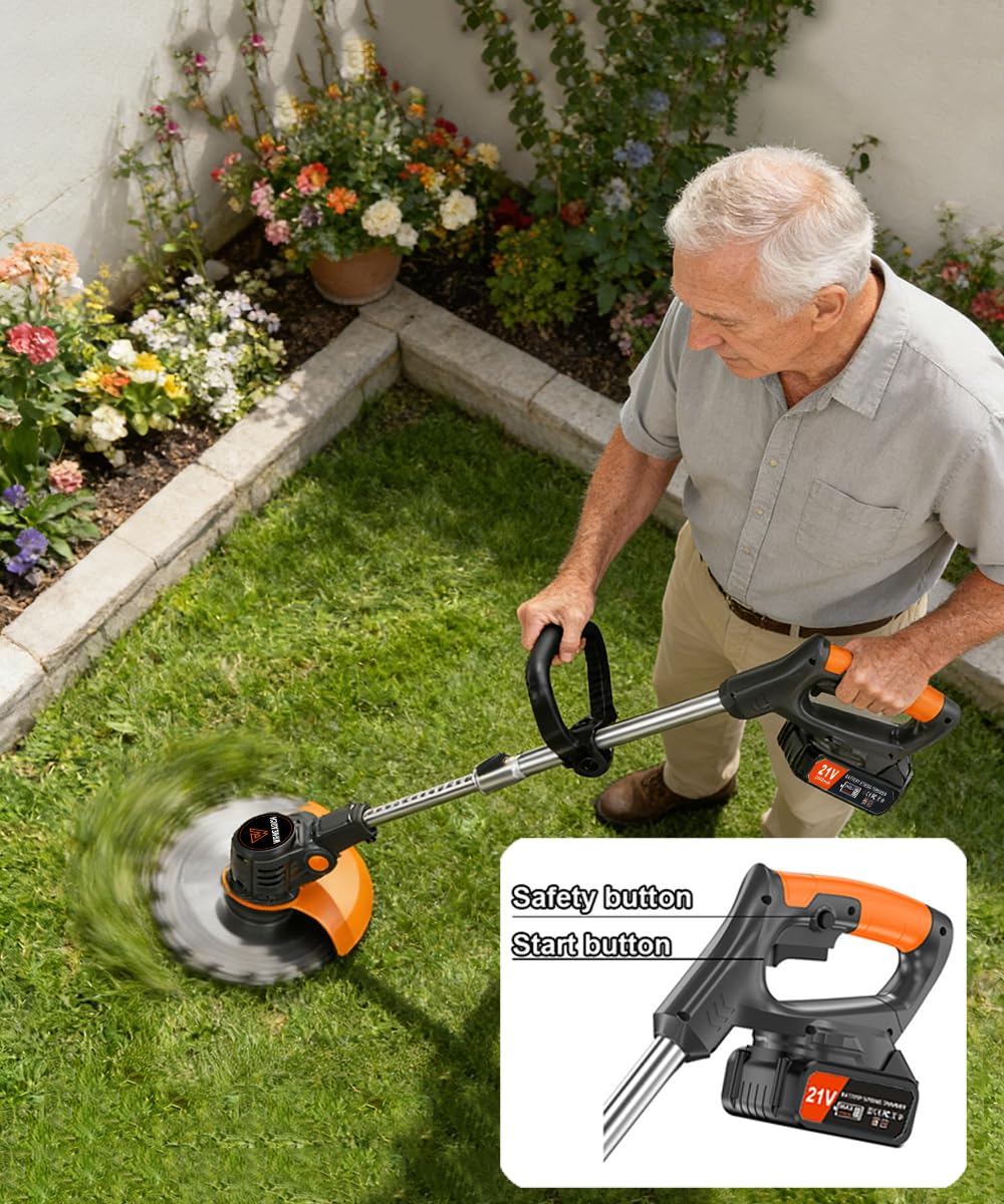 Wrneaoch cut-resistant gloves provide hand protection during trimming.
