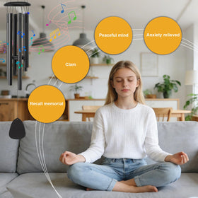 Wrseler Wind Chimes indoor-outdoor design suits living rooms and porches.