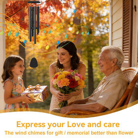 Wrseler Wind Chimes memorial tag allows personal blessings and memories.