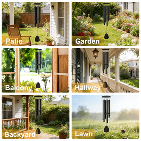 Wrseler Wind Chimes weather-resistant aluminum ensures lasting outdoor beauty.