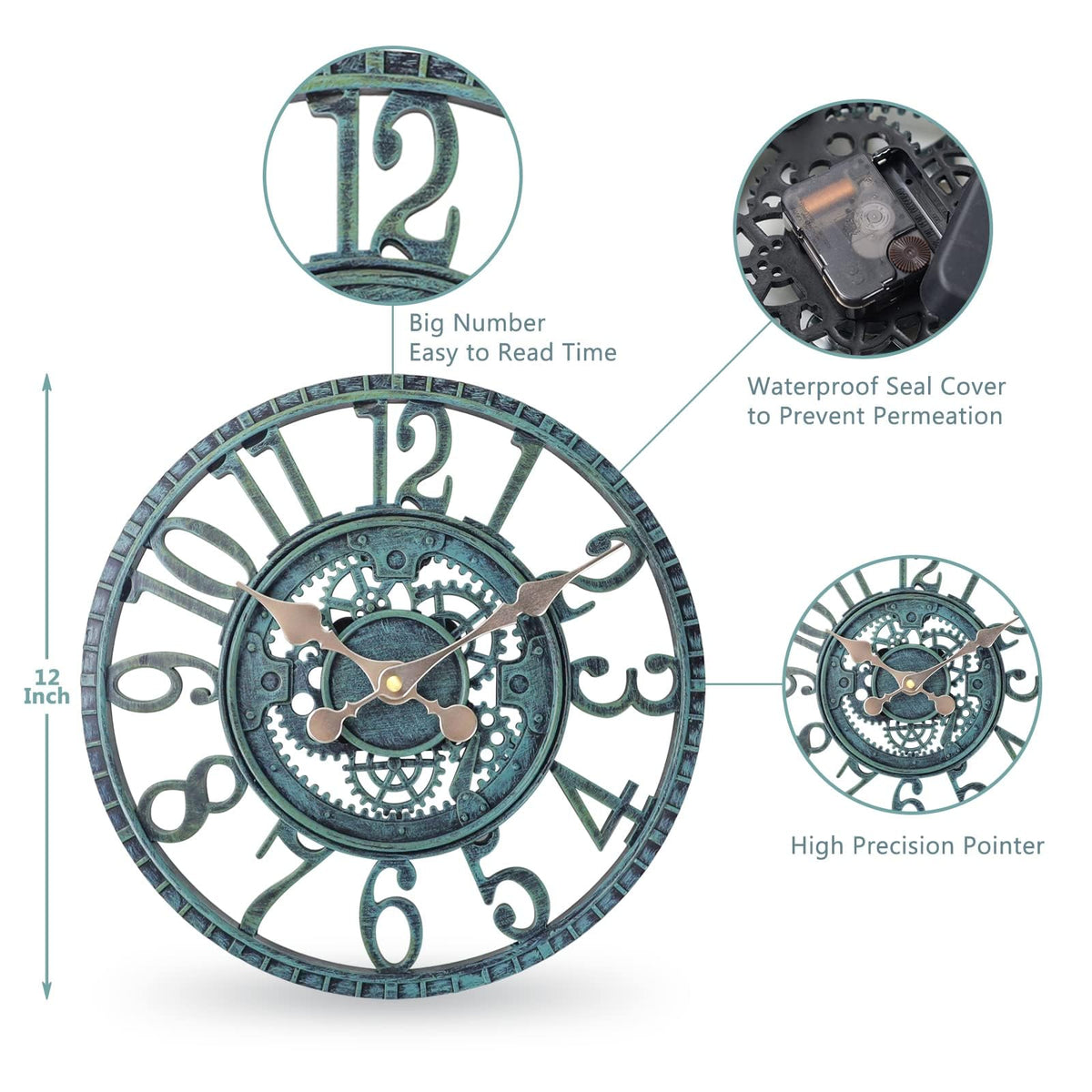 WrtmyR IP44 waterproof clock protects against rain and splashes