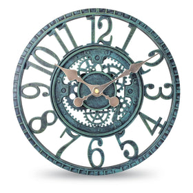 WrtmyR outdoor wall clock with 12-inch face, weatherproof for patio use