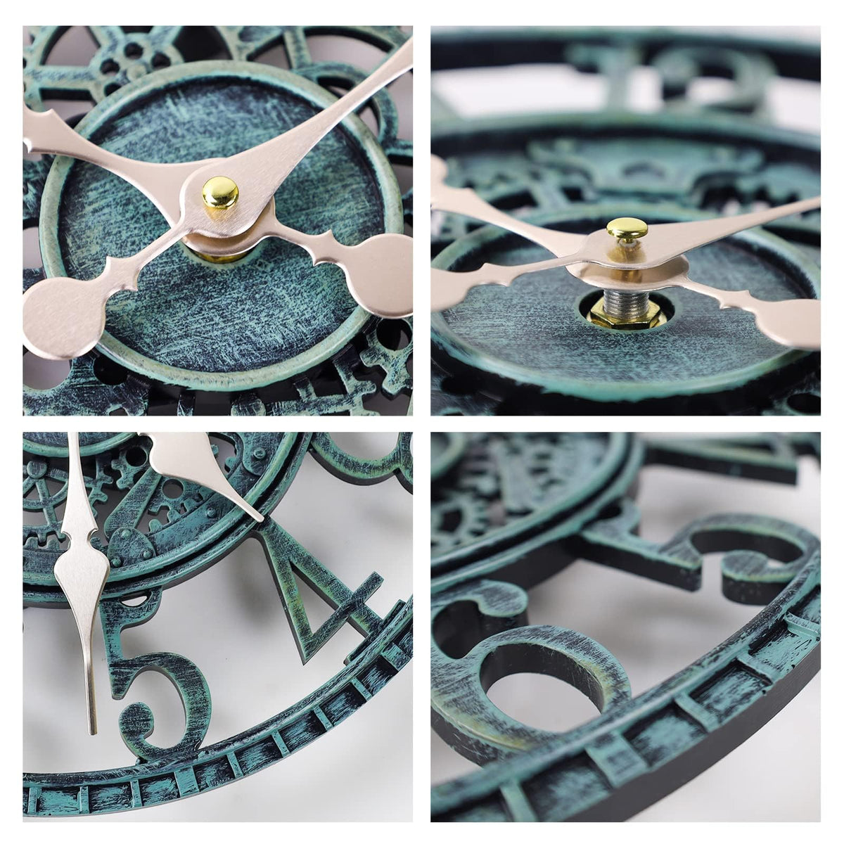 WrtmyR outdoor clock silent quartz movement for quiet garden timekeeping