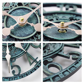 WrtmyR outdoor clock silent quartz movement for quiet garden timekeeping