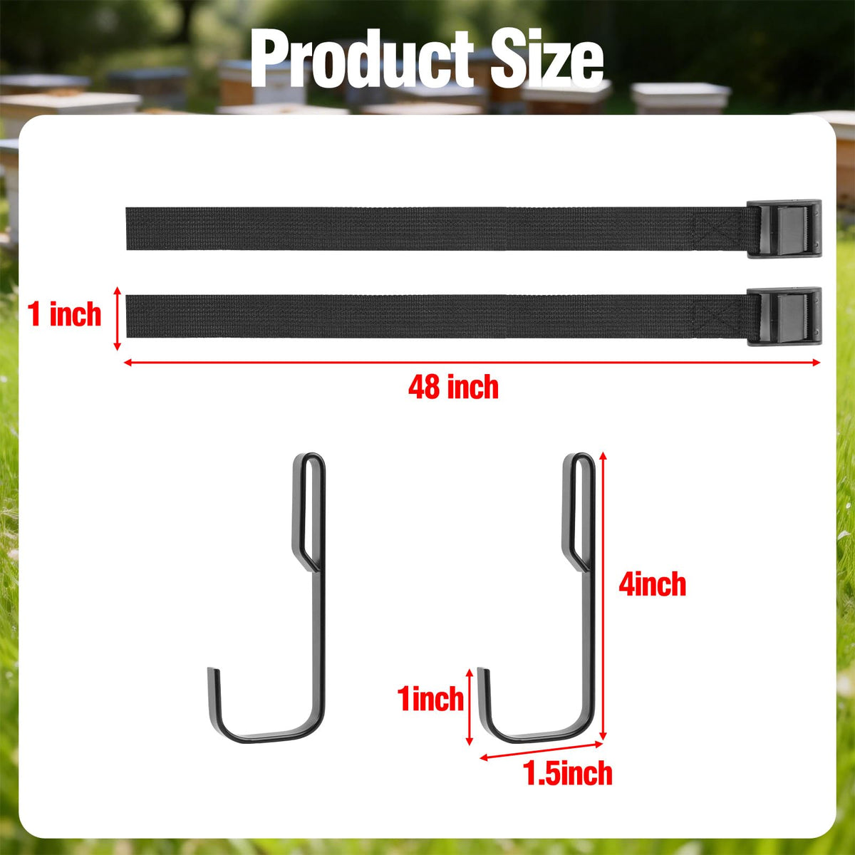 WSBXBB adjustable 4-foot strap provides versatile tree fitting.