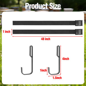 WSBXBB adjustable 4-foot strap provides versatile tree fitting.