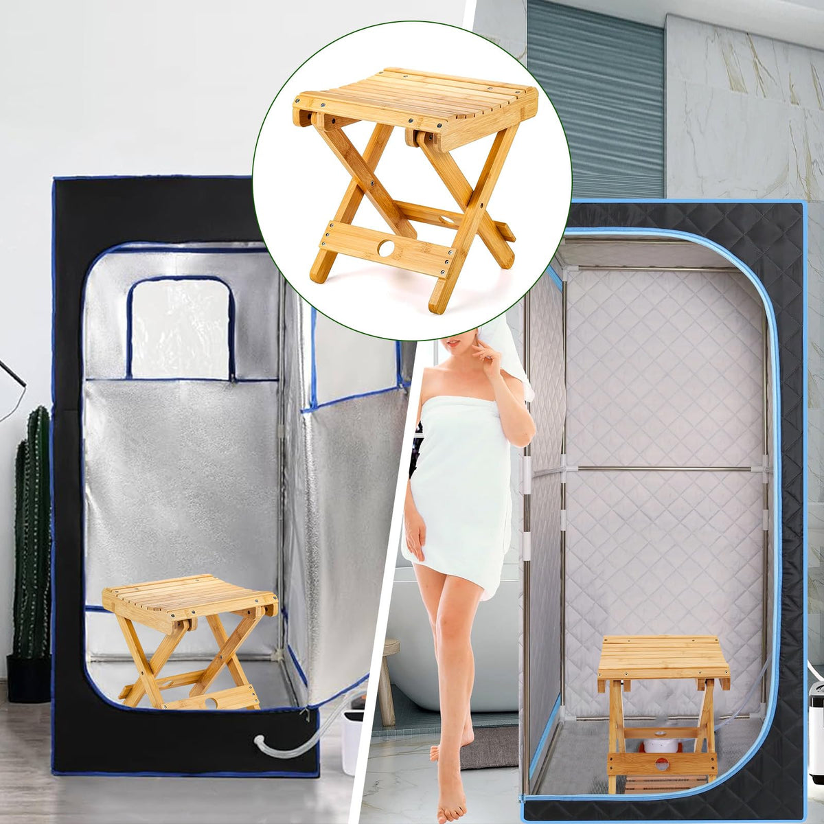 WSBXBB Bamboo Sauna Chair after use care to dry and ventilate to prevent mold