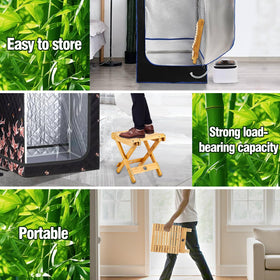 WSBXBB Bamboo Sauna Chair durable bamboo frame for long lasting use