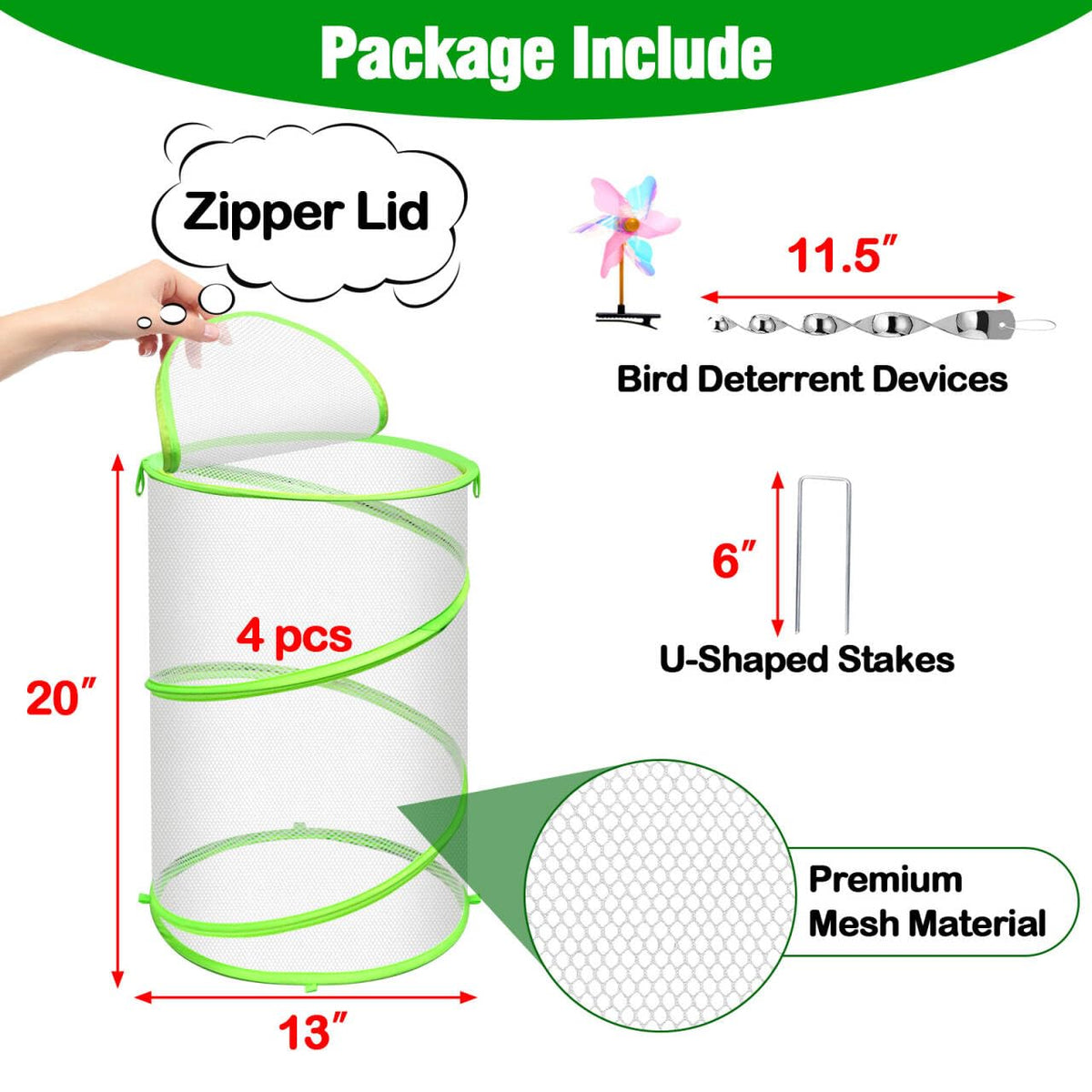 WSBXBB garden netting mesh cover protects plants from pests while preserving sunlight.