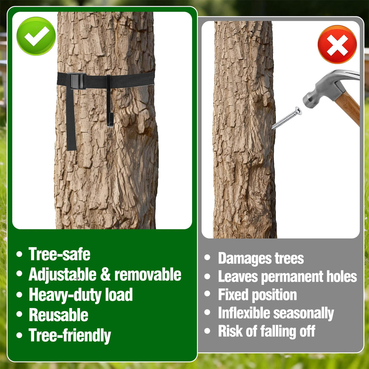 WSBXBB honeybee swarm trap hanger demonstrates quick setup and tree-friendly use.