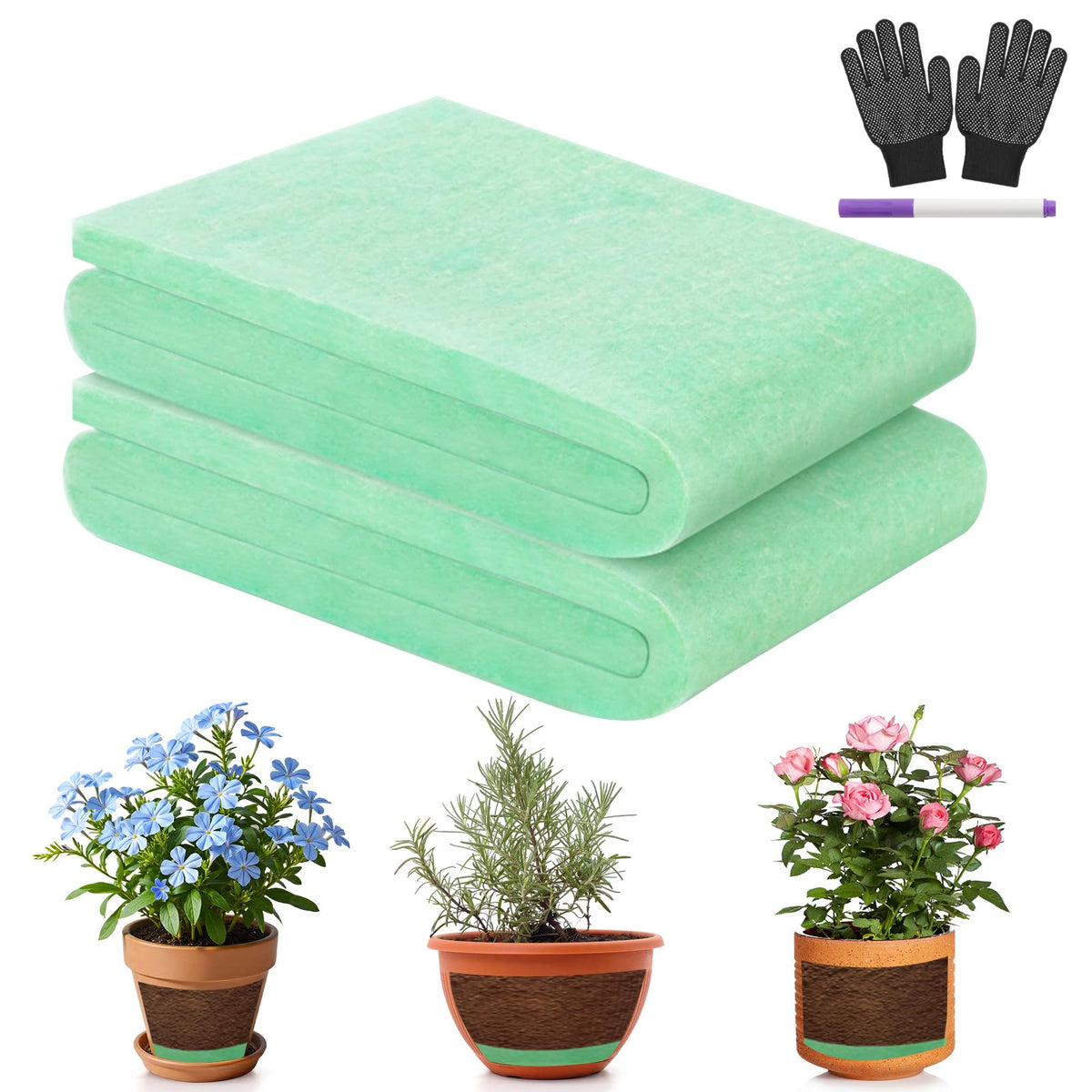 WSFSLJWDW green drainage mat for pots enhances drainage and reduces soil erosion