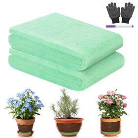 WSFSLJWDW green drainage mat for pots enhances drainage and reduces soil erosion