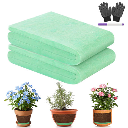 WSFSLJWDW green drainage mat for pots enhances drainage and reduces soil erosion