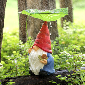 WSHMZYHOME blue-outfit gnome livens up shelves.