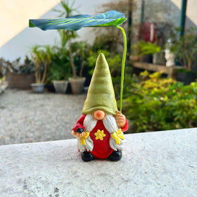 WSHMZYHOME gnome displayed on indoor shelf for whimsy