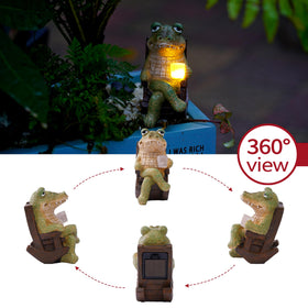 WSHMZYHOME LED cup crocodile light illuminates outdoor spaces without wires.