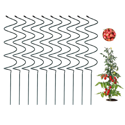 Wshxjzyay Tomato Twist Stake spiral guides tomato vines upward for tidy, space-saving gardens.