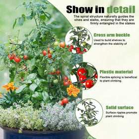 Wshxjzyay Tomato Twist Stake spiral provides sturdy year-round plant support.