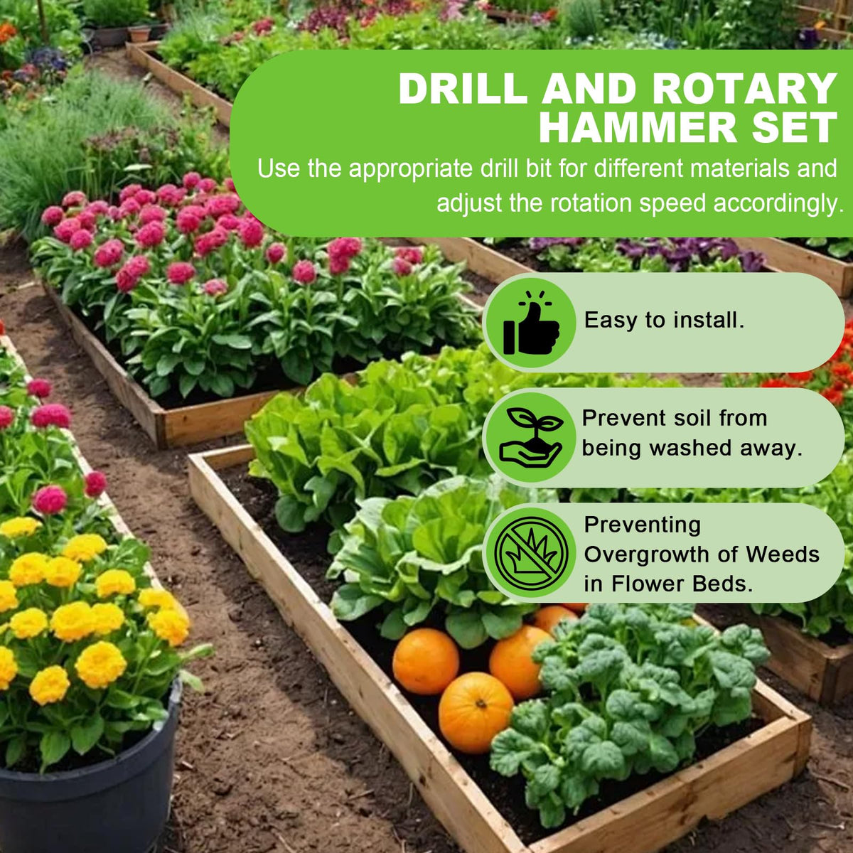 Wshxjzyay weed control liner helps keep beds tidy on patios and decks