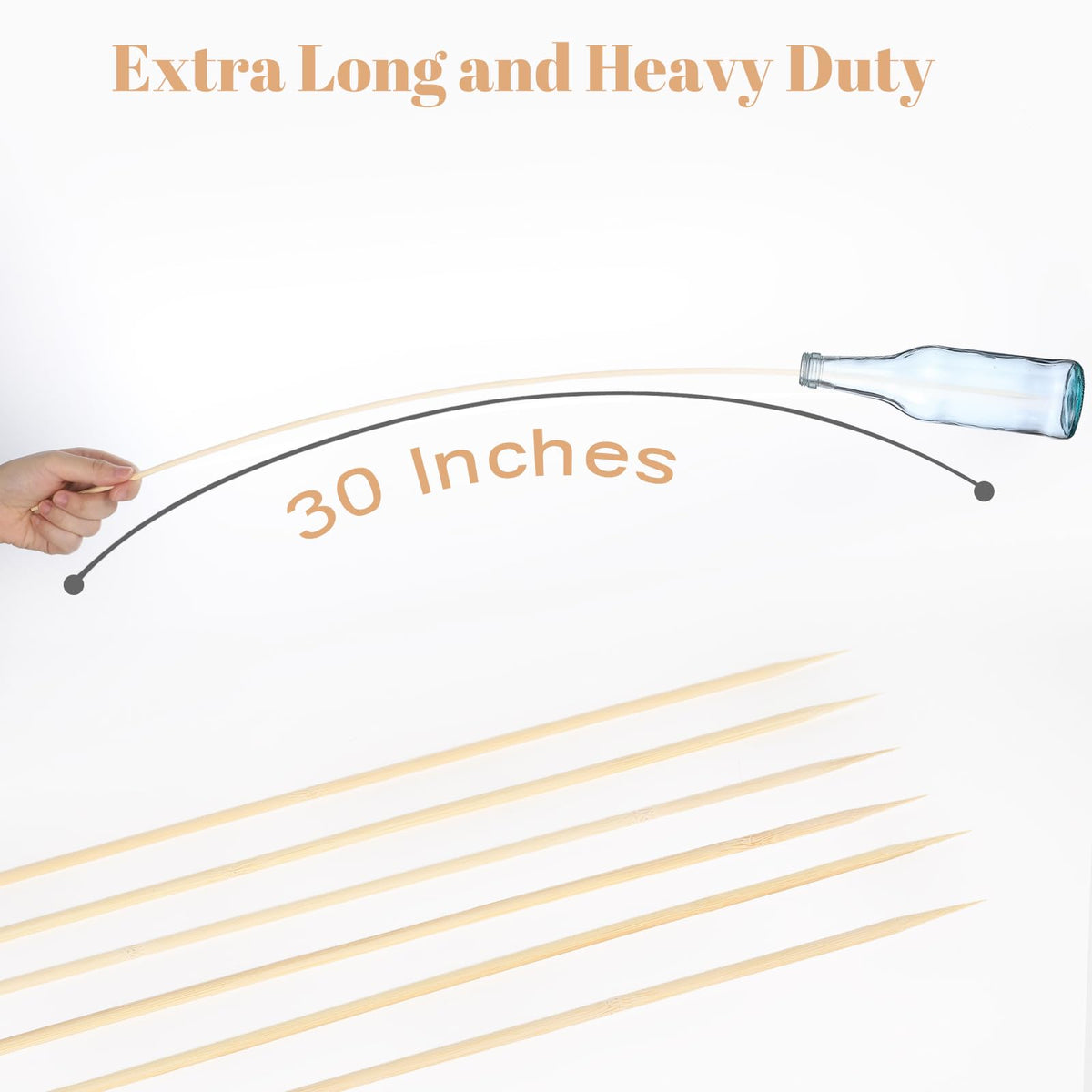 WSICSE semi-pointed design roasting stick for easy piercing