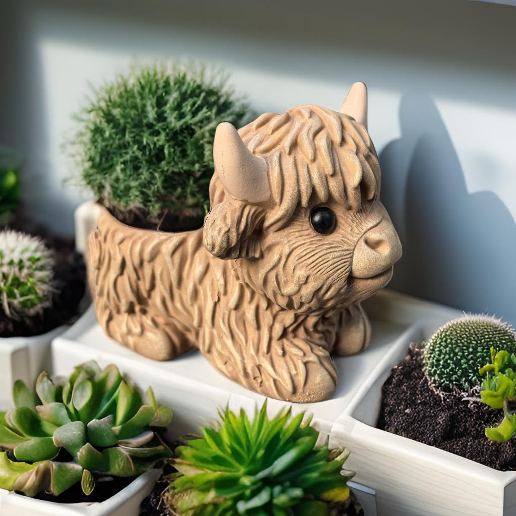 wsmart Highland Cow Planter gift-ready packaging adds thoughtful present appeal