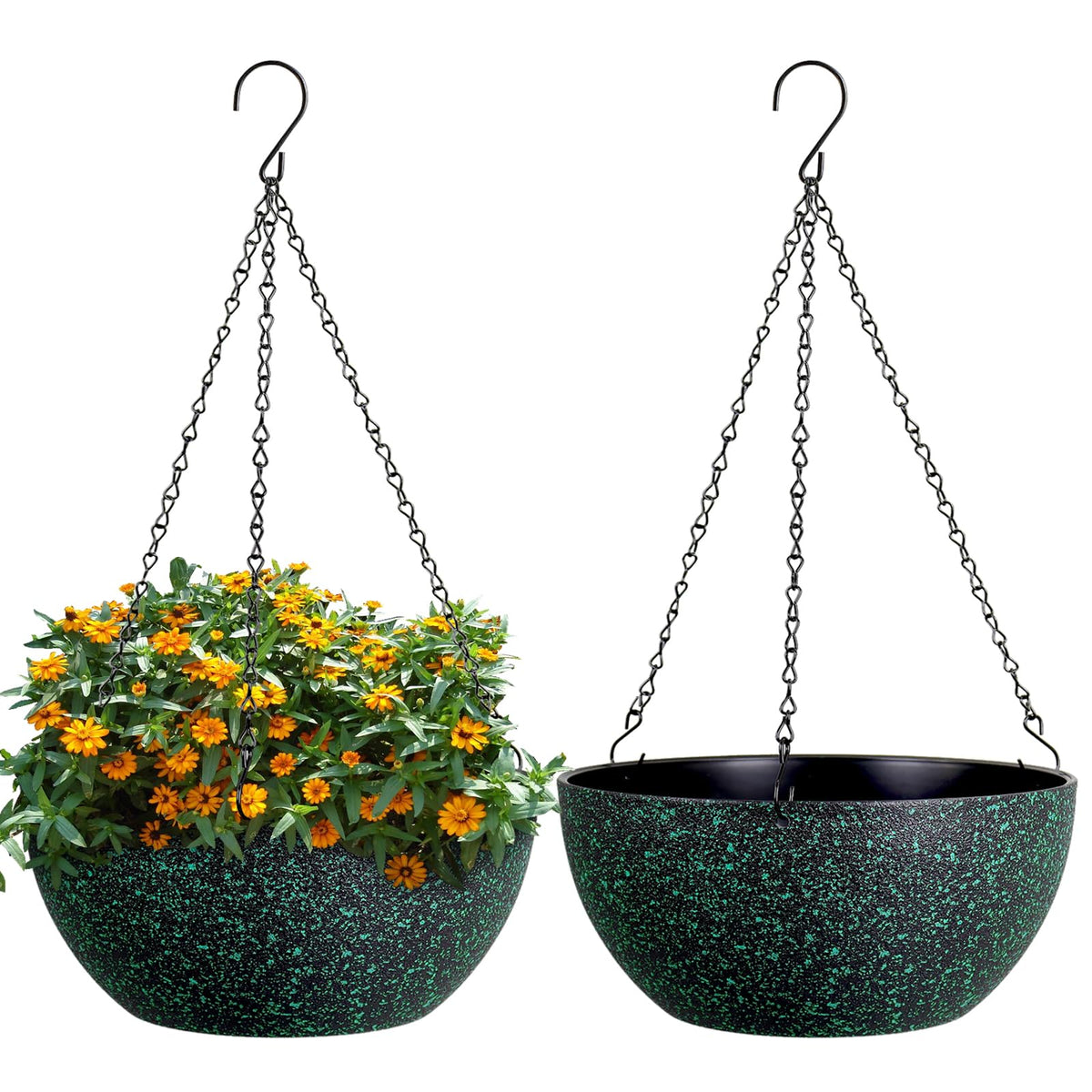 WSMKSZ 10-inch hanging planter with drainage holes enhances indoor greenery