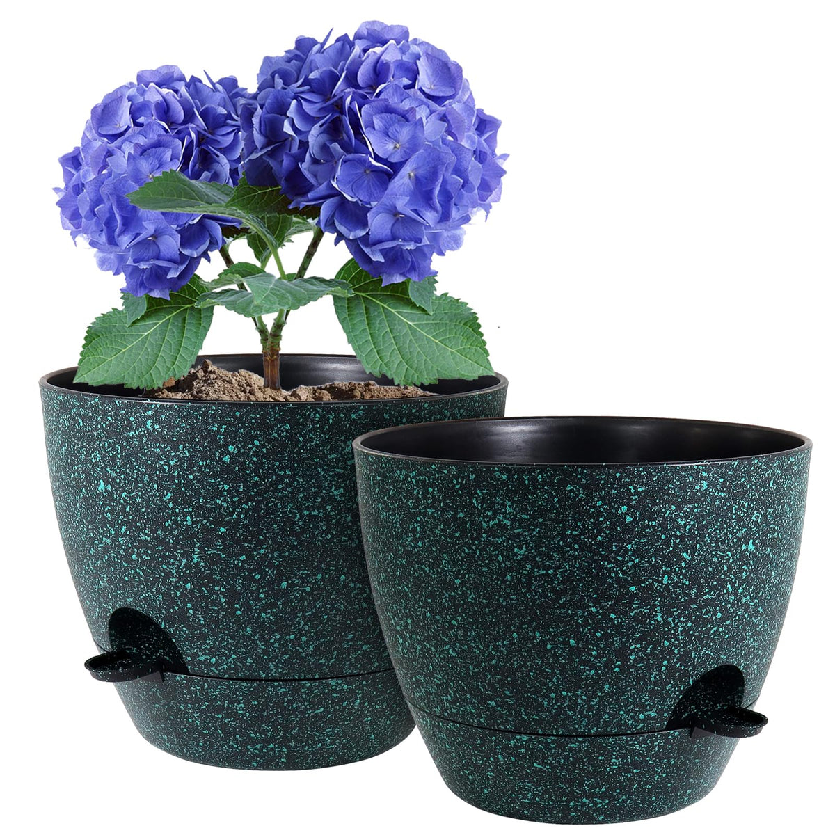WSMKSZ 10-inch self-watering pots for easy indoor plant care.