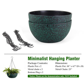 WSMKSZ 2-pack hanging planters for space-saving decor